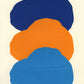 Navy, Orange And Blue On White