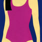 Purple Swimsuit Black Hair