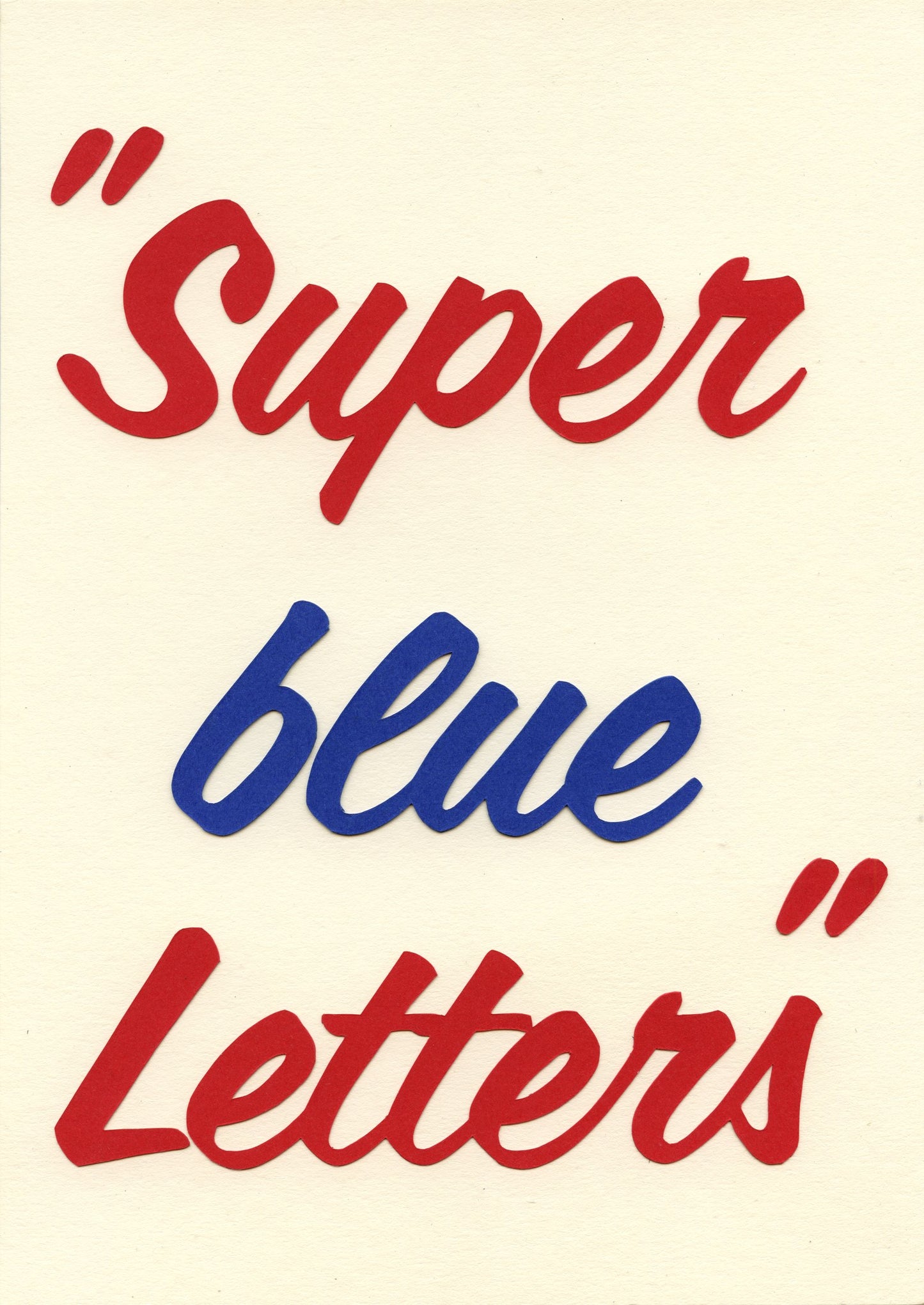 Super blue Letters