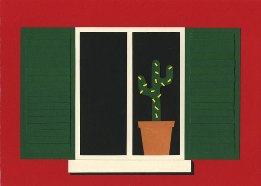 Red House With Cactus