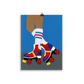 Poster Art Print Illustration - 70s Roller Girl
