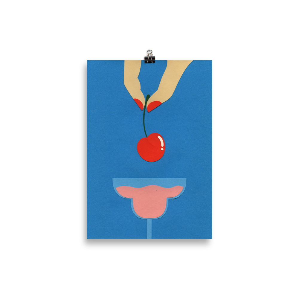 Poster Art Print Illustration - Cherry Nails II