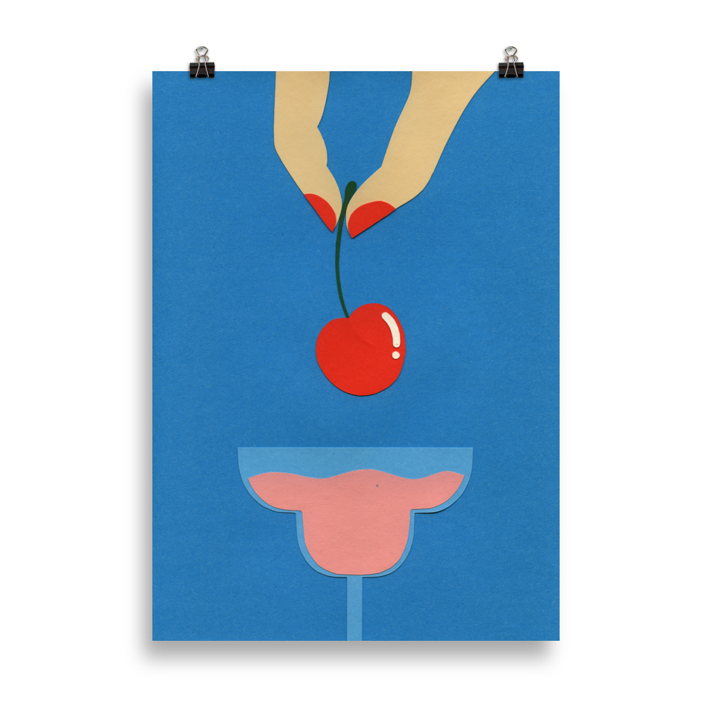 Poster Art Print Illustration - Cherry Nails II