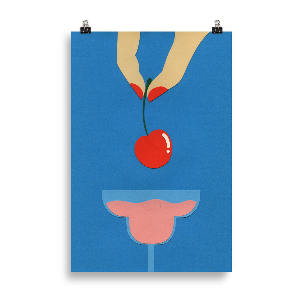 Poster Art Print Illustration - Cherry Nails II