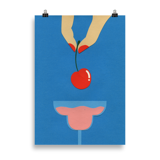 Poster Art Print Illustration - Cherry Nails II