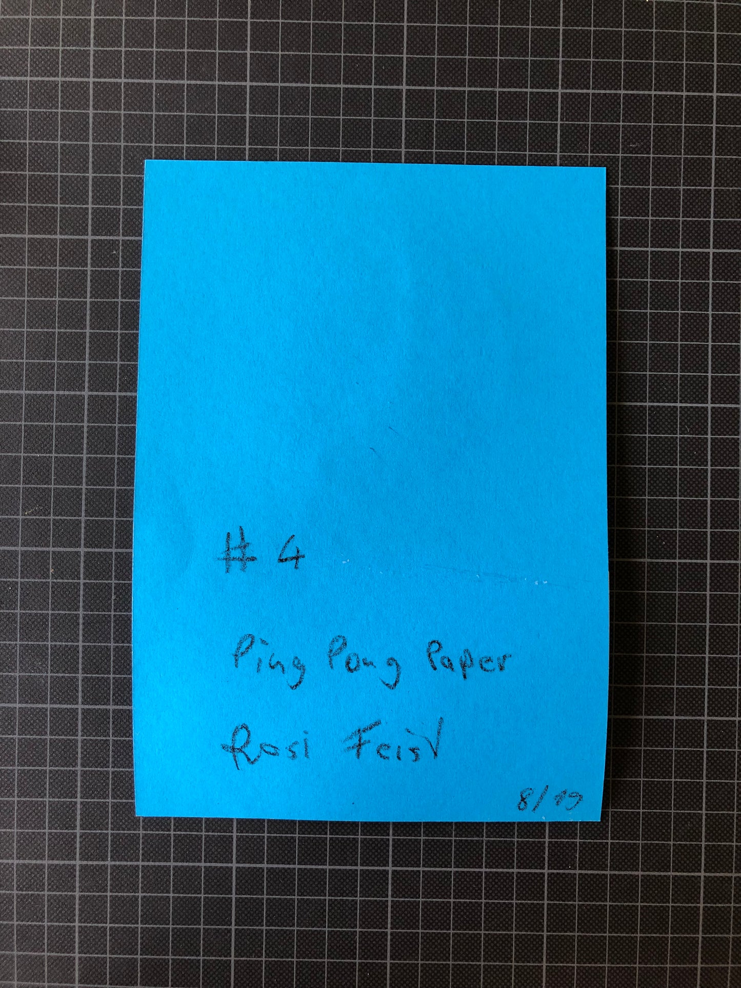 Ping Pong Paper #4