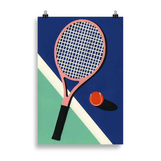 Poster Art Print Illustration – Malibu Tennis Club