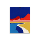Poster Art Print Illustration – Red Hills Desert Pool