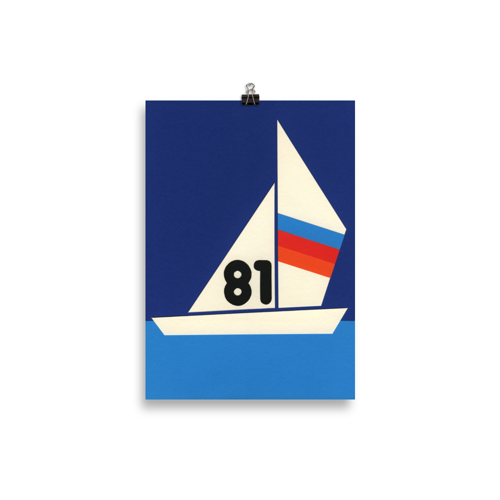 Poster Art Print Illustration – Sailboat 81