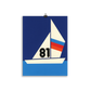 Poster Art Print Illustration – Sailboat 81