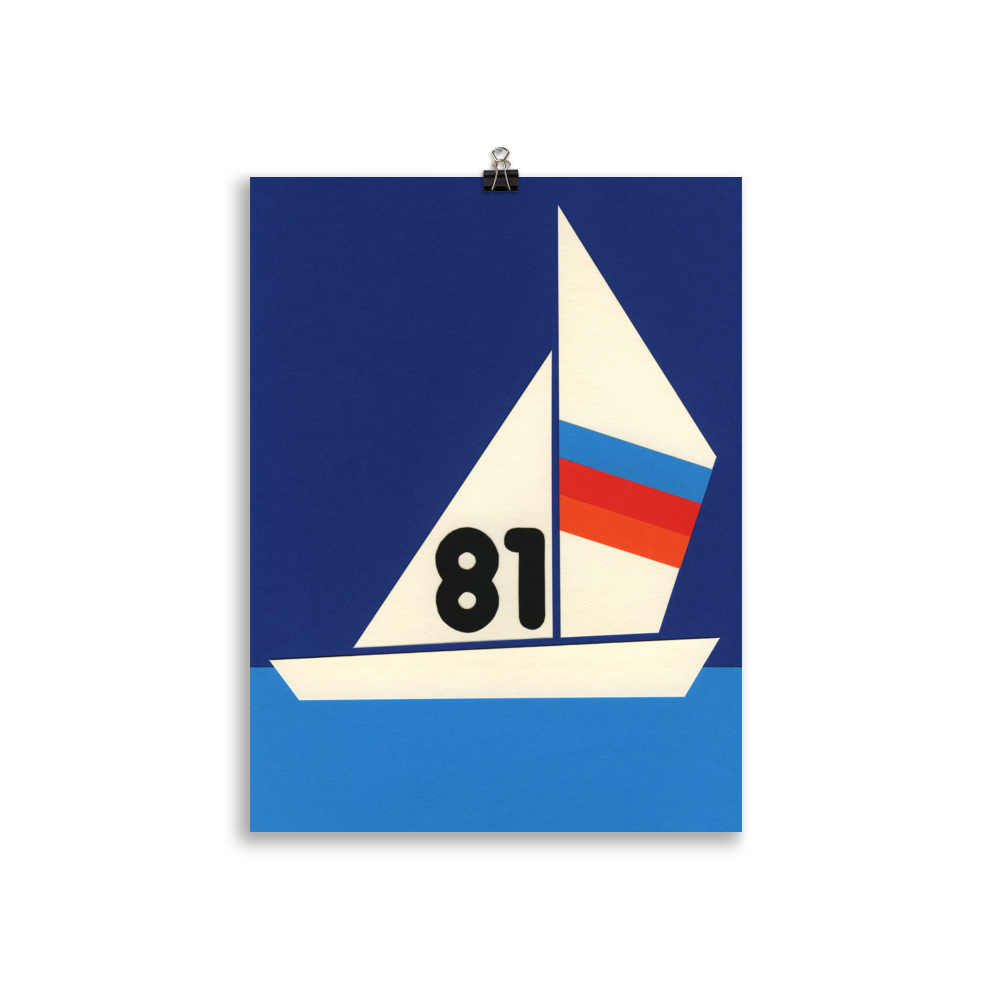 Poster Art Print Illustration – Sailboat 81