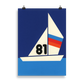 Poster Art Print Illustration – Sailboat 81