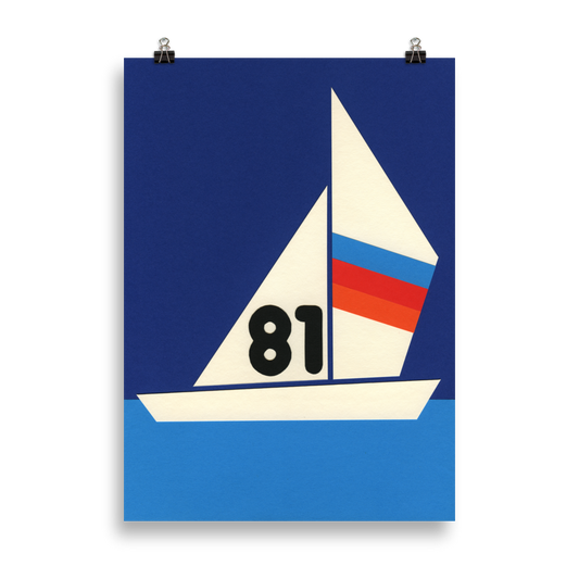 Poster Art Print Illustration – Sailboat 81