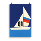 Poster Art Print Illustration – Sailboat 81
