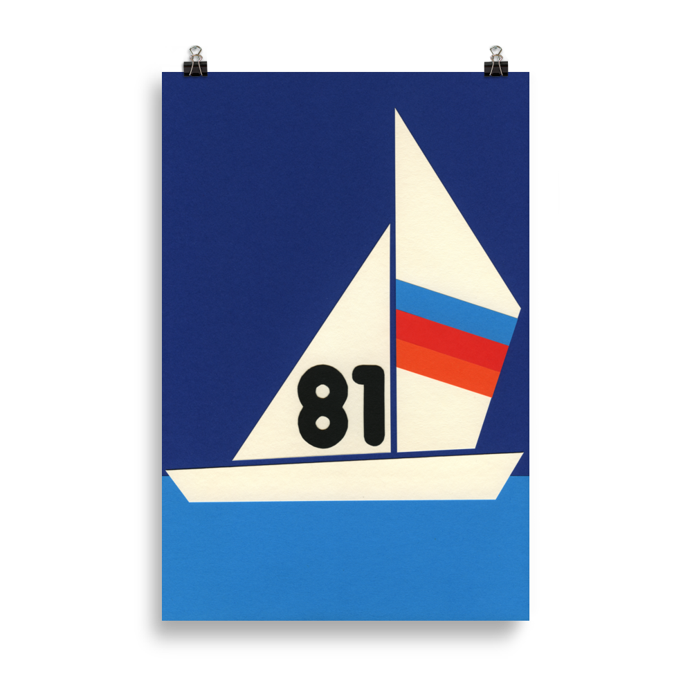 Poster Art Print Illustration – Sailboat 81