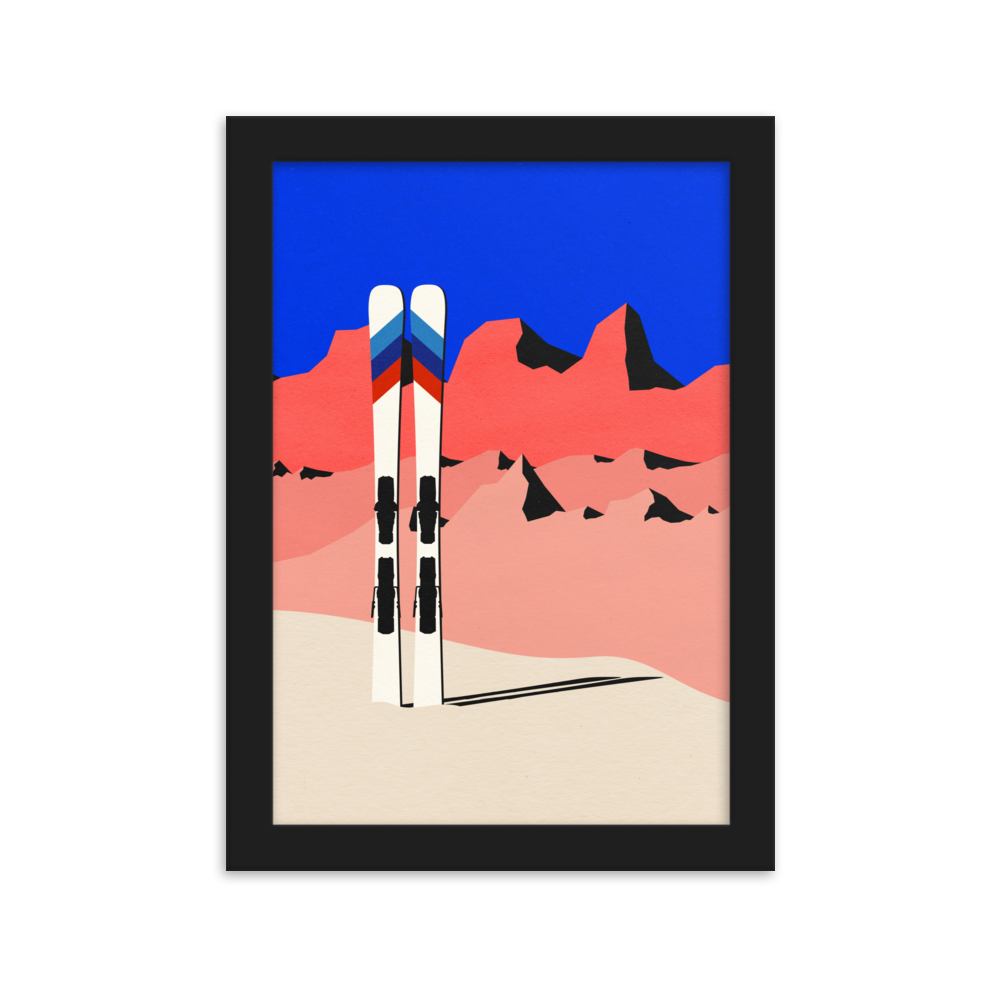 Framed Fine Art Print – Ski Alpine