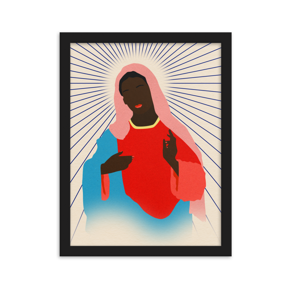 Framed Poster Art Print Illustration – Madonna