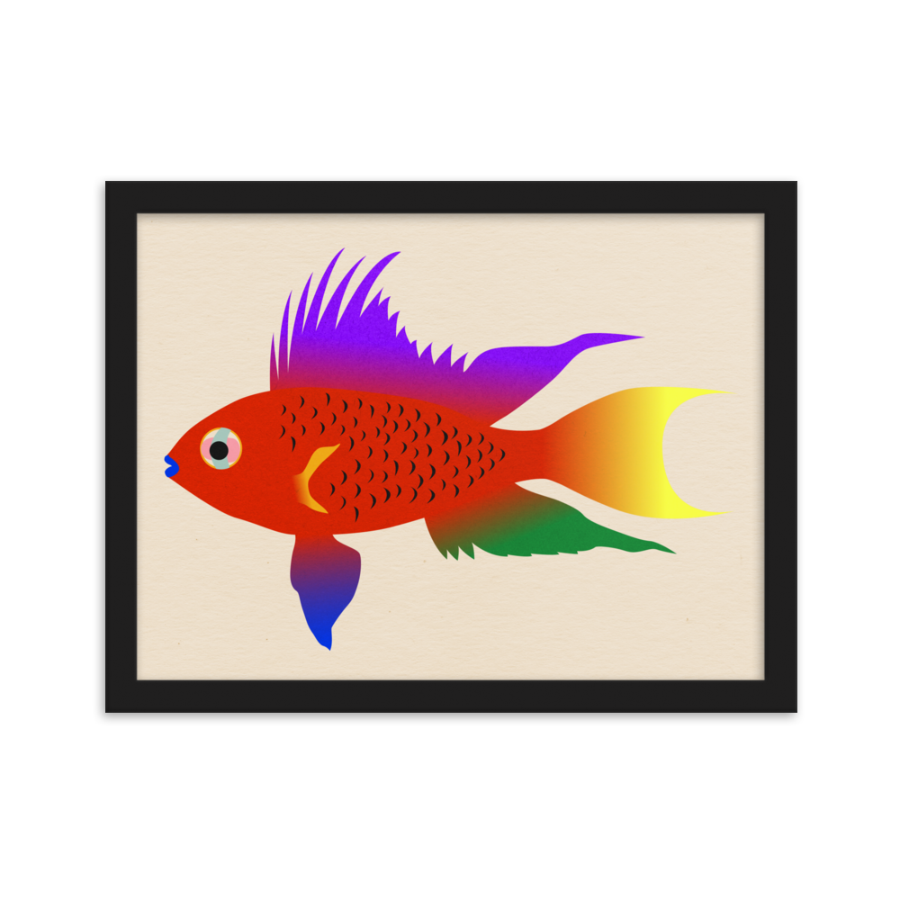 Framed Fine Art Print – Buntbarsch