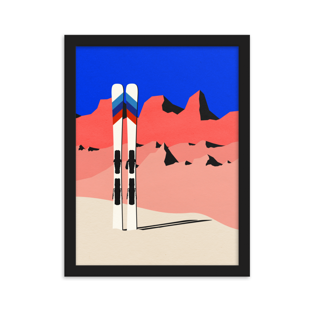 Framed Fine Art Print – Ski Alpine