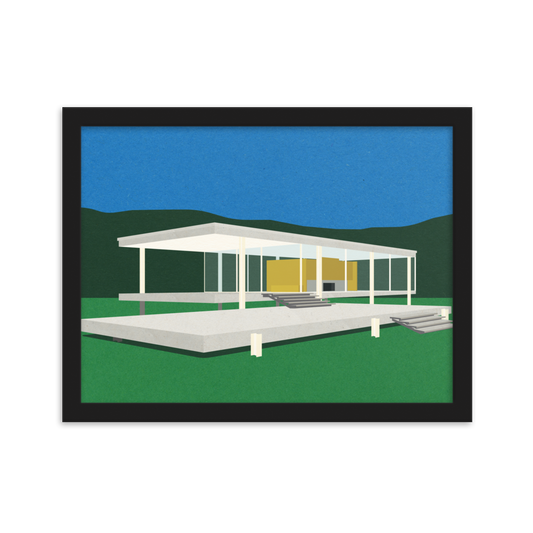 Framed Fine Art Print – Ludwig Mies van der Rohe Farnsworth House