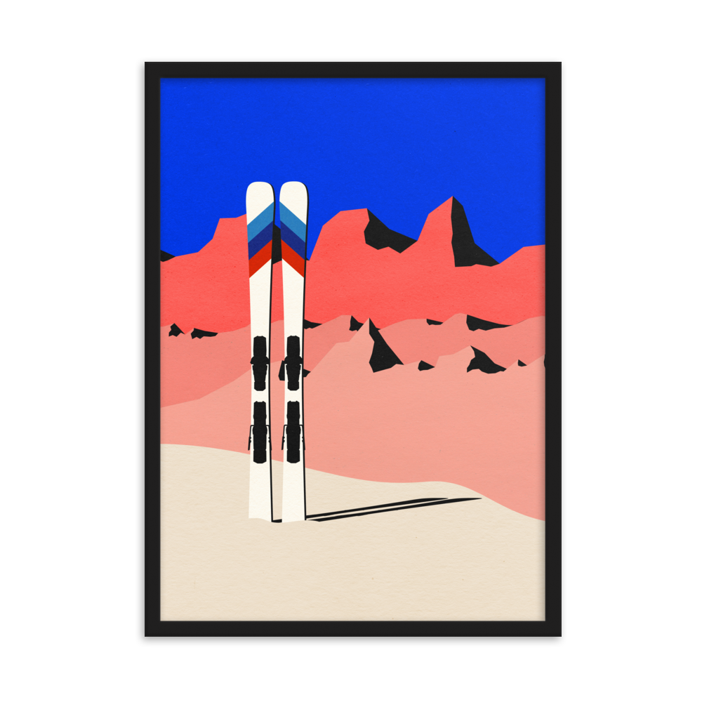 Framed Fine Art Print – Ski Alpine