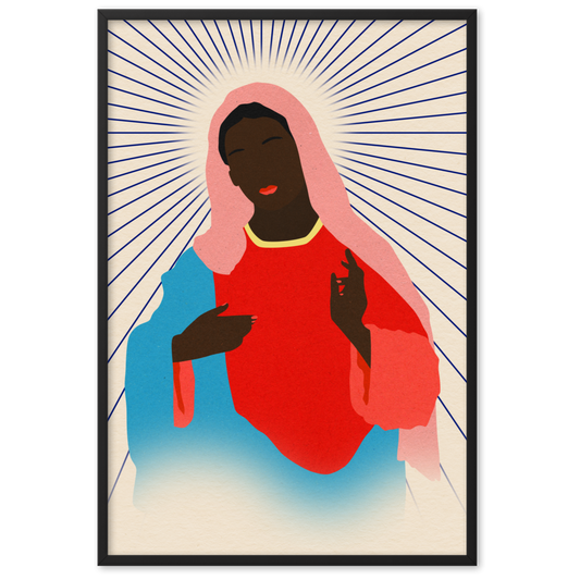 Framed Poster Art Print Illustration – Madonna