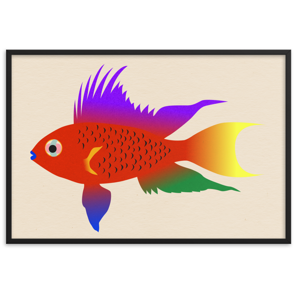 Framed Fine Art Print – Buntbarsch