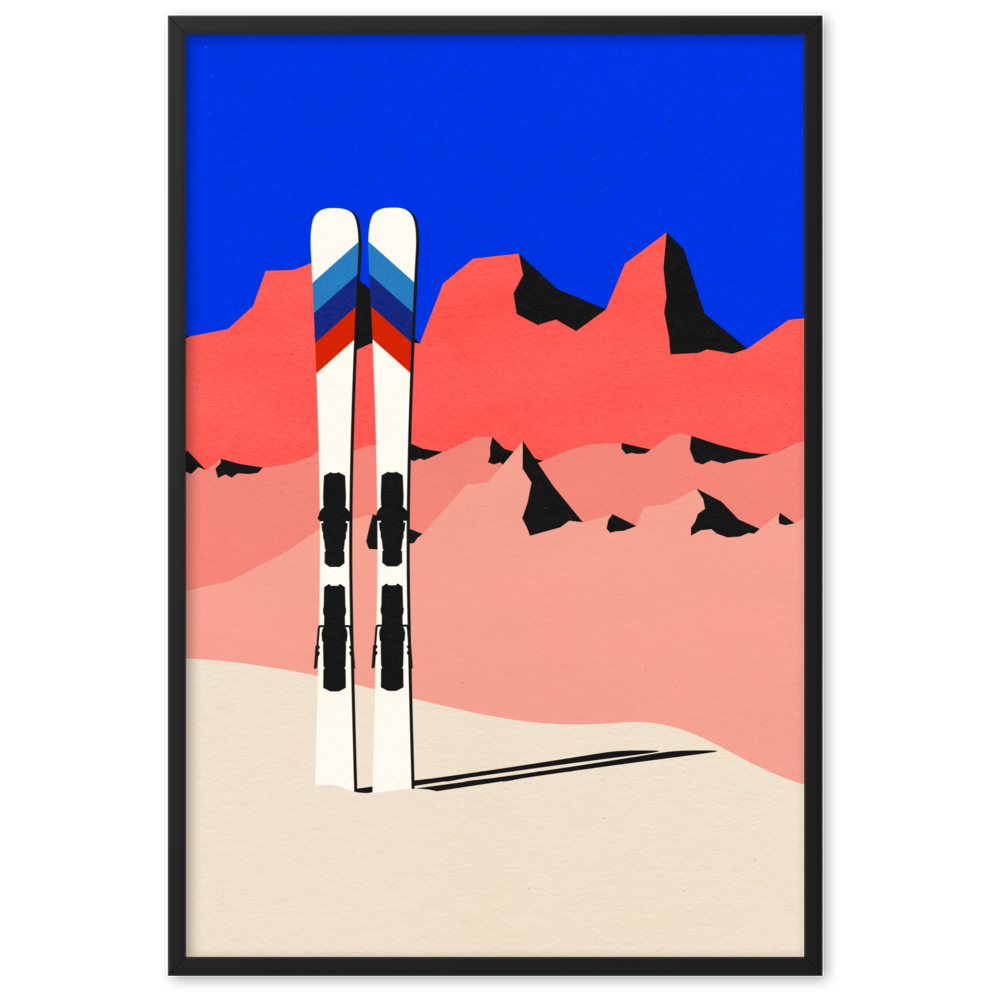 Framed Fine Art Print – Ski Alpine