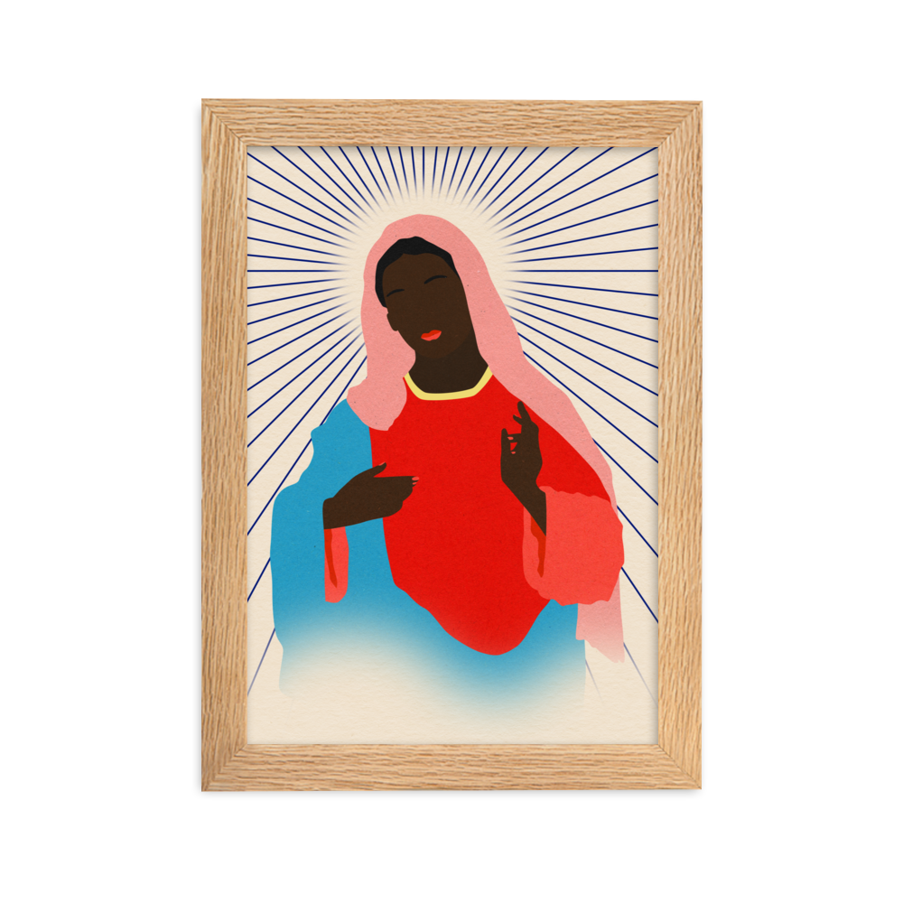 Framed Poster Art Print Illustration – Madonna
