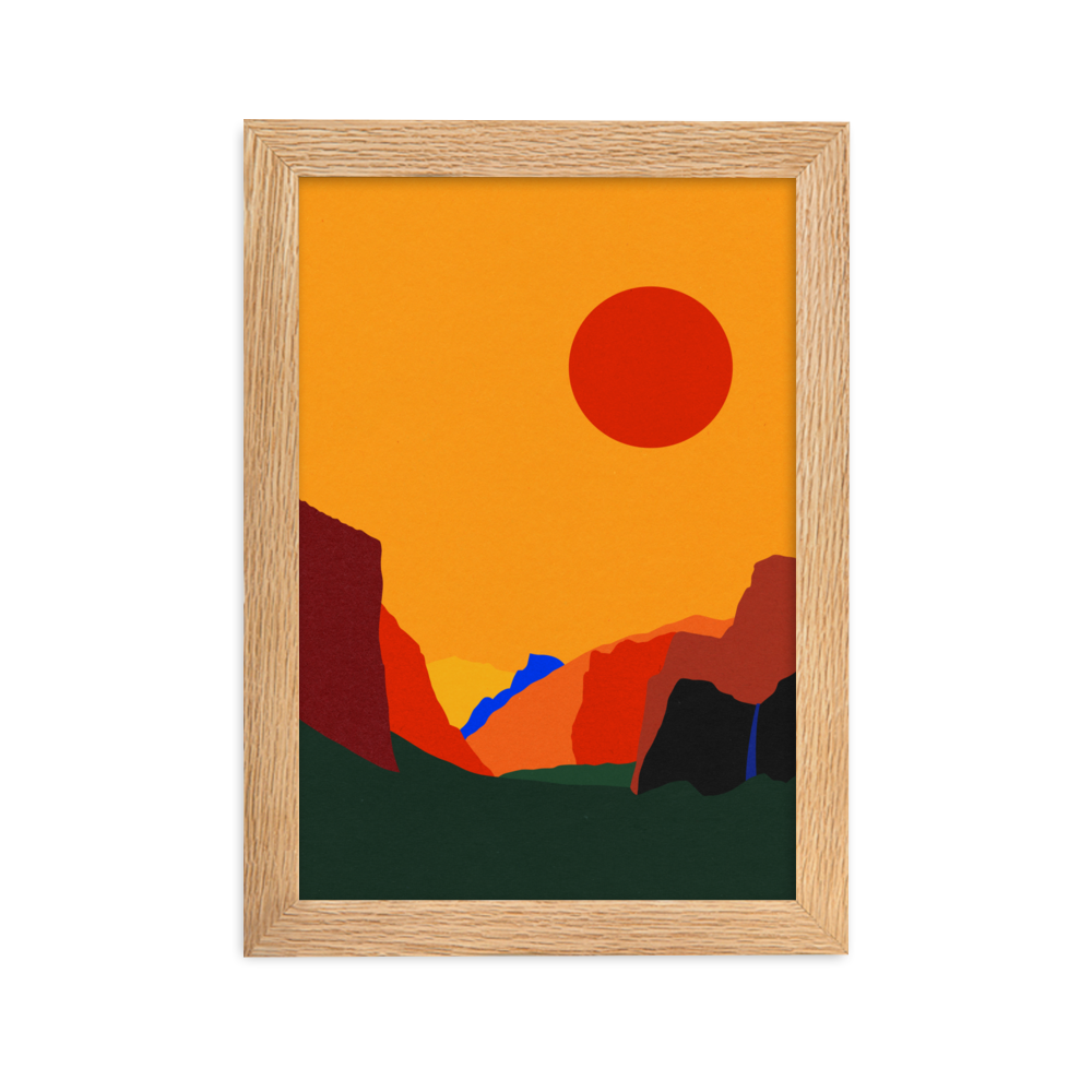 Framed Poster Art Print Illustration – Yosemite Valley 23