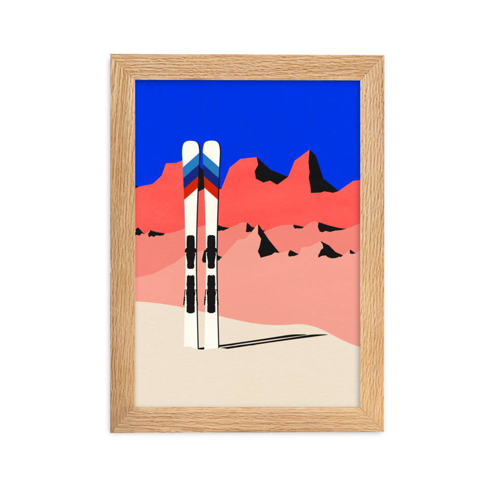 Framed Fine Art Print – Ski Alpine