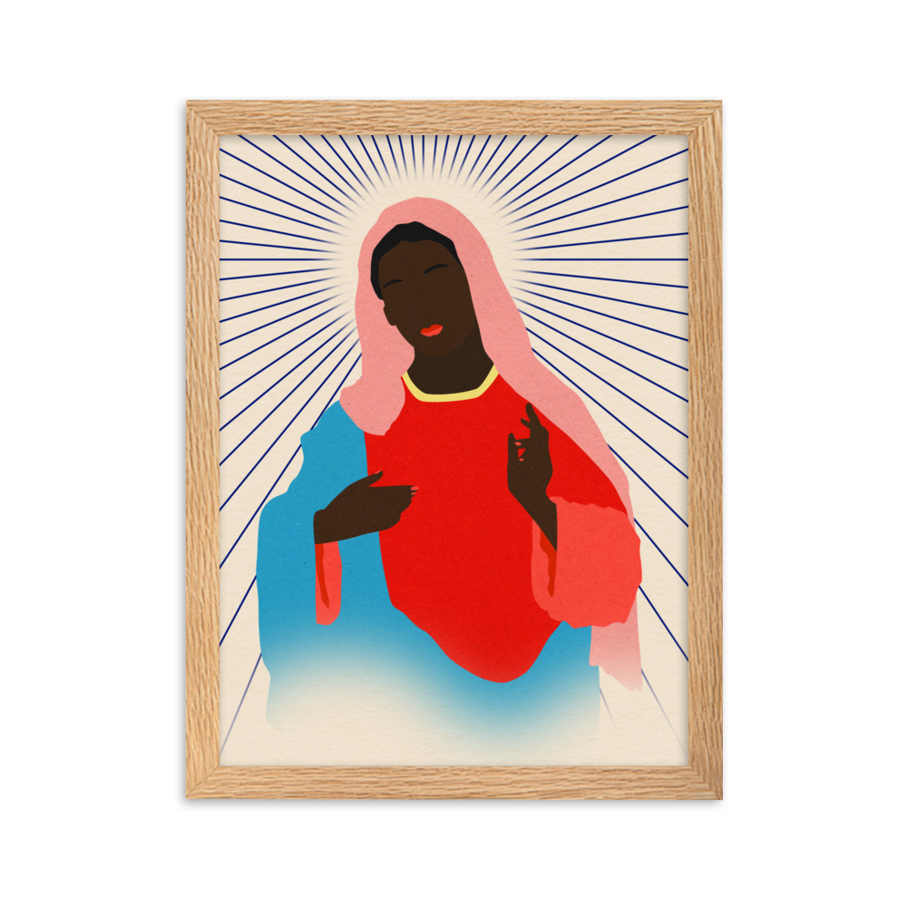 Framed Poster Art Print Illustration – Madonna