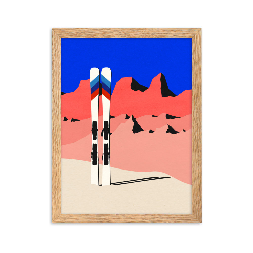 Framed Fine Art Print – Ski Alpine
