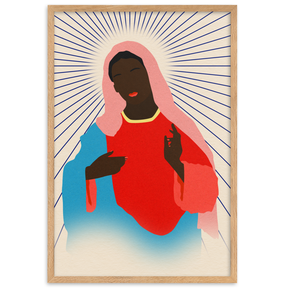 Framed Poster Art Print Illustration – Madonna
