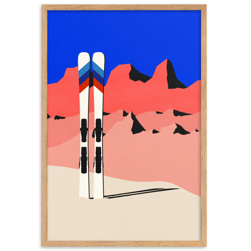 Framed Fine Art Print – Ski Alpine