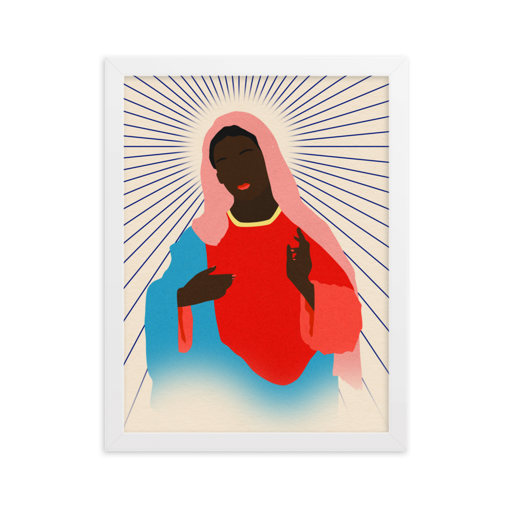 Framed Poster Art Print Illustration – Madonna