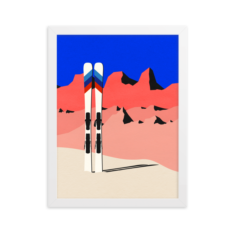 Framed Fine Art Print – Ski Alpine