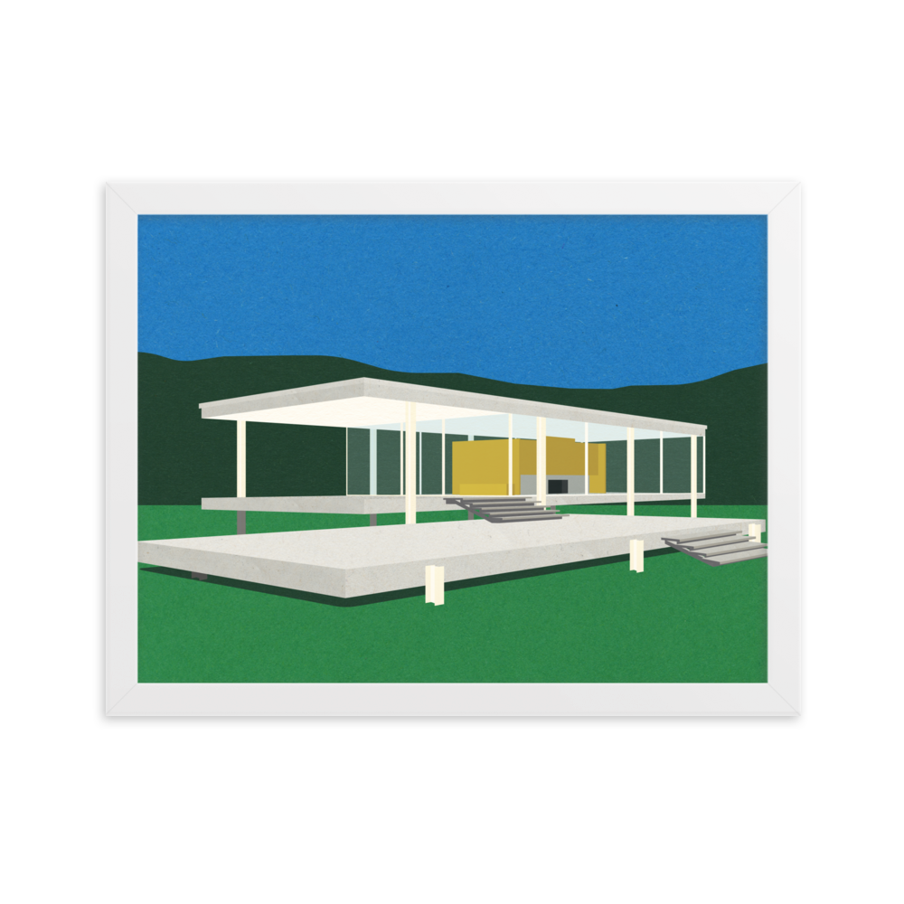 Framed Fine Art Print – Ludwig Mies van der Rohe Farnsworth House