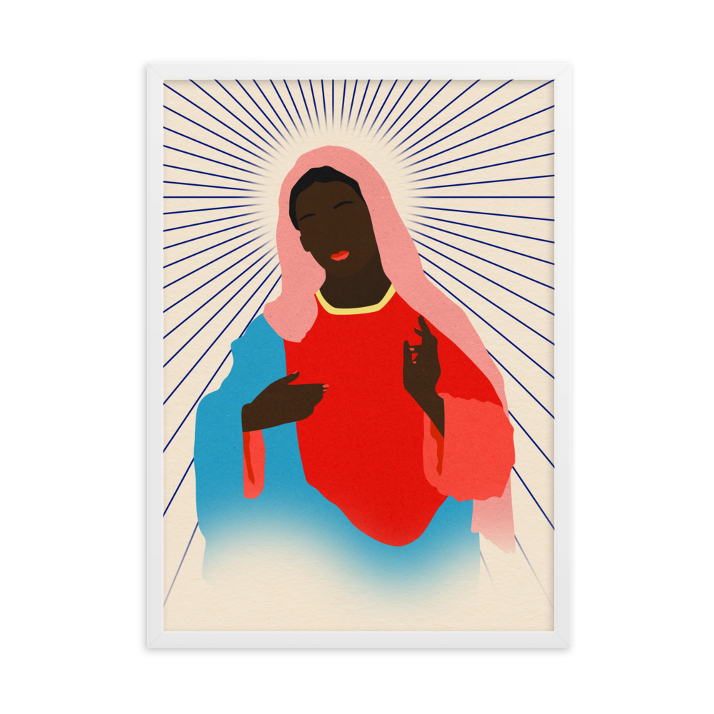 Framed Poster Art Print Illustration – Madonna