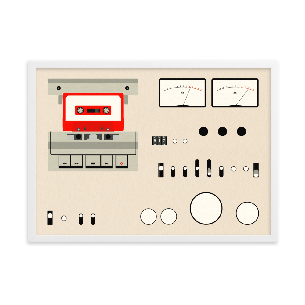 Framed Fine Art Print – Tape Deck