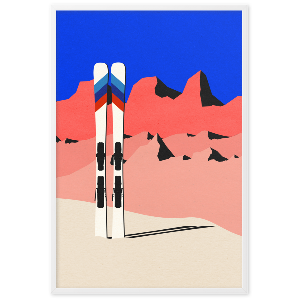 Framed Fine Art Print – Ski Alpine