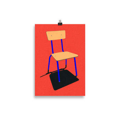 Poster Art Print Illustration – Stacking Chair