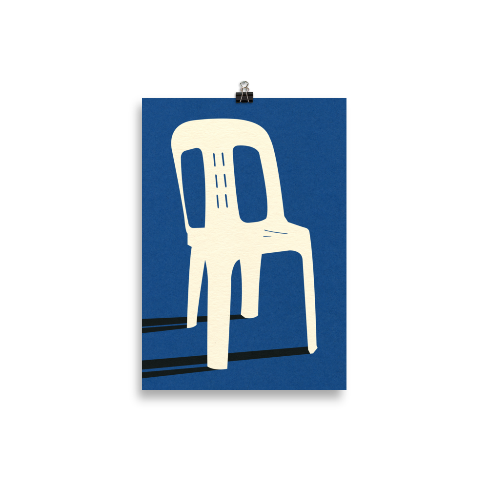 Poster Art Print Illustration – Monobloc Plastic Chair II