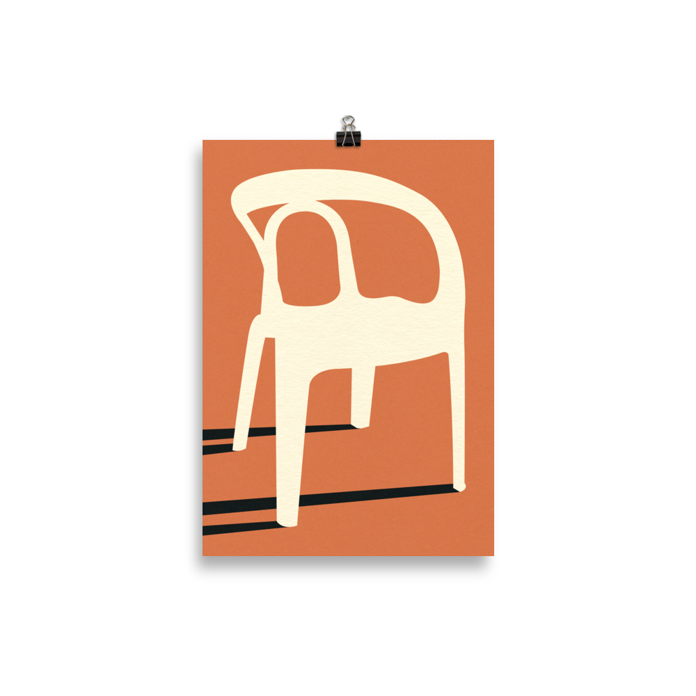 Poster Art Print Illustration – Monobloc Plastic Chair V
