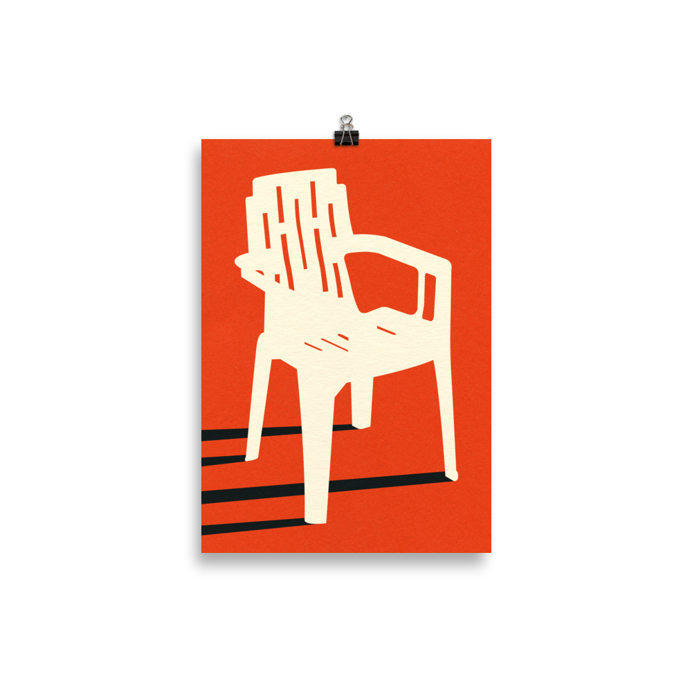 Poster Art Print Illustration – Monobloc Plastic Chair VII