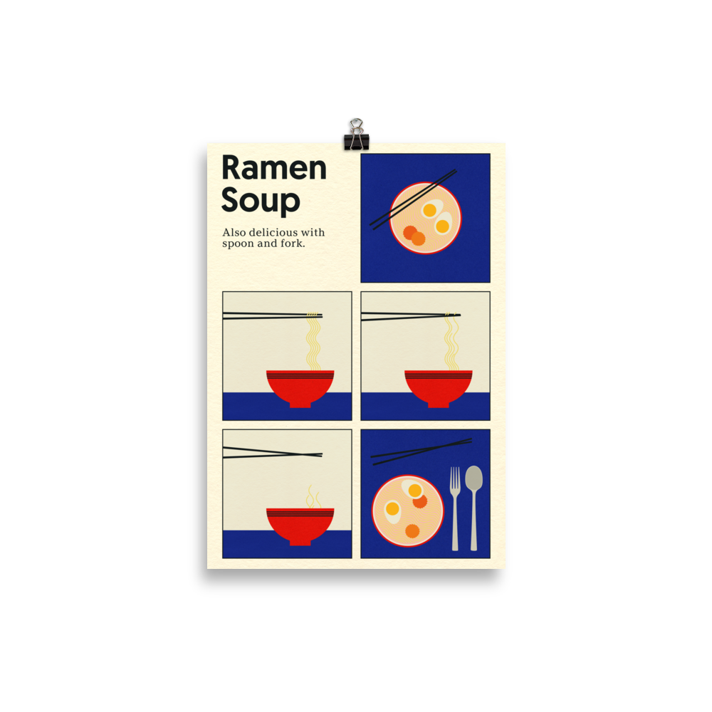 Poster Art Print Illustration – Ramen Soup