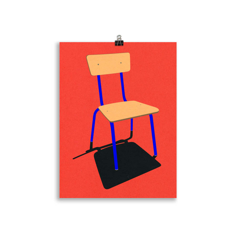 Poster Art Print Illustration – Stacking Chair