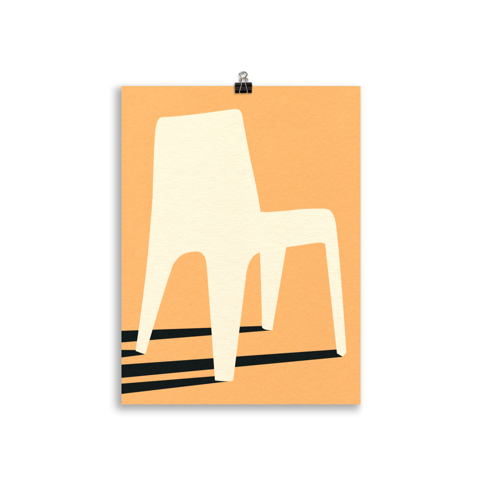 Poster Art Print Illustration – Monobloc Plastic Chair VIII