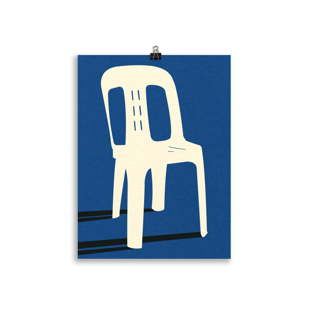 Poster Art Print Illustration – Monobloc Plastic Chair II