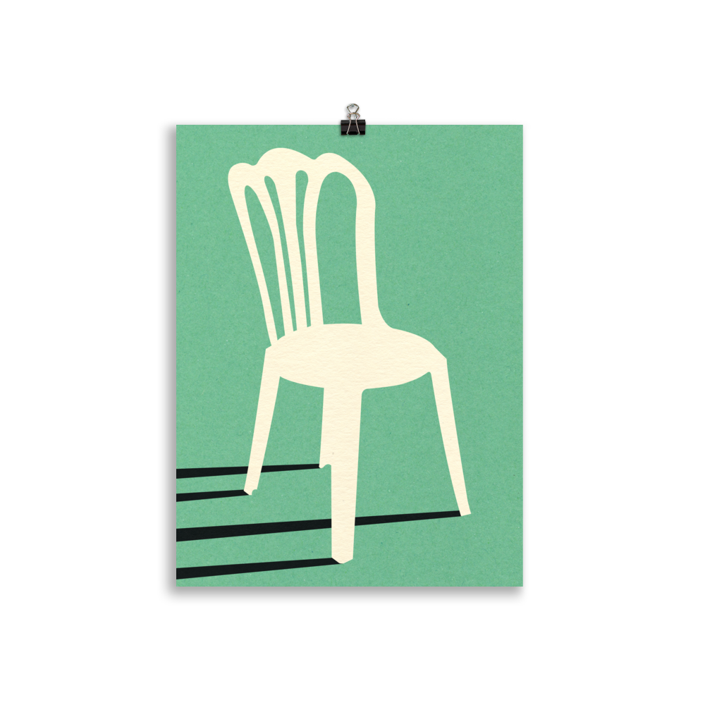 Poster Art Print Illustration – Monobloc Plastic Chair IV
